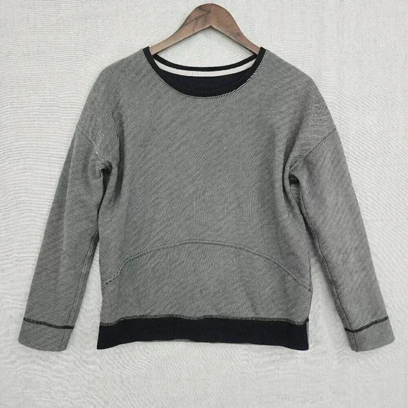 Lululemon Striped Crewneck Women's Sweatshirt Size 6 9667c - Picture 1 of 9